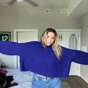 Blue oversized sweater